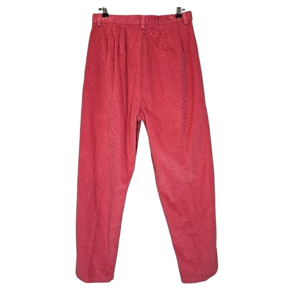 Lands' End Pink Preppy vtg High‎ Waist Corduroy Straight Mom Pants Size 10 - Picture 2 of 8